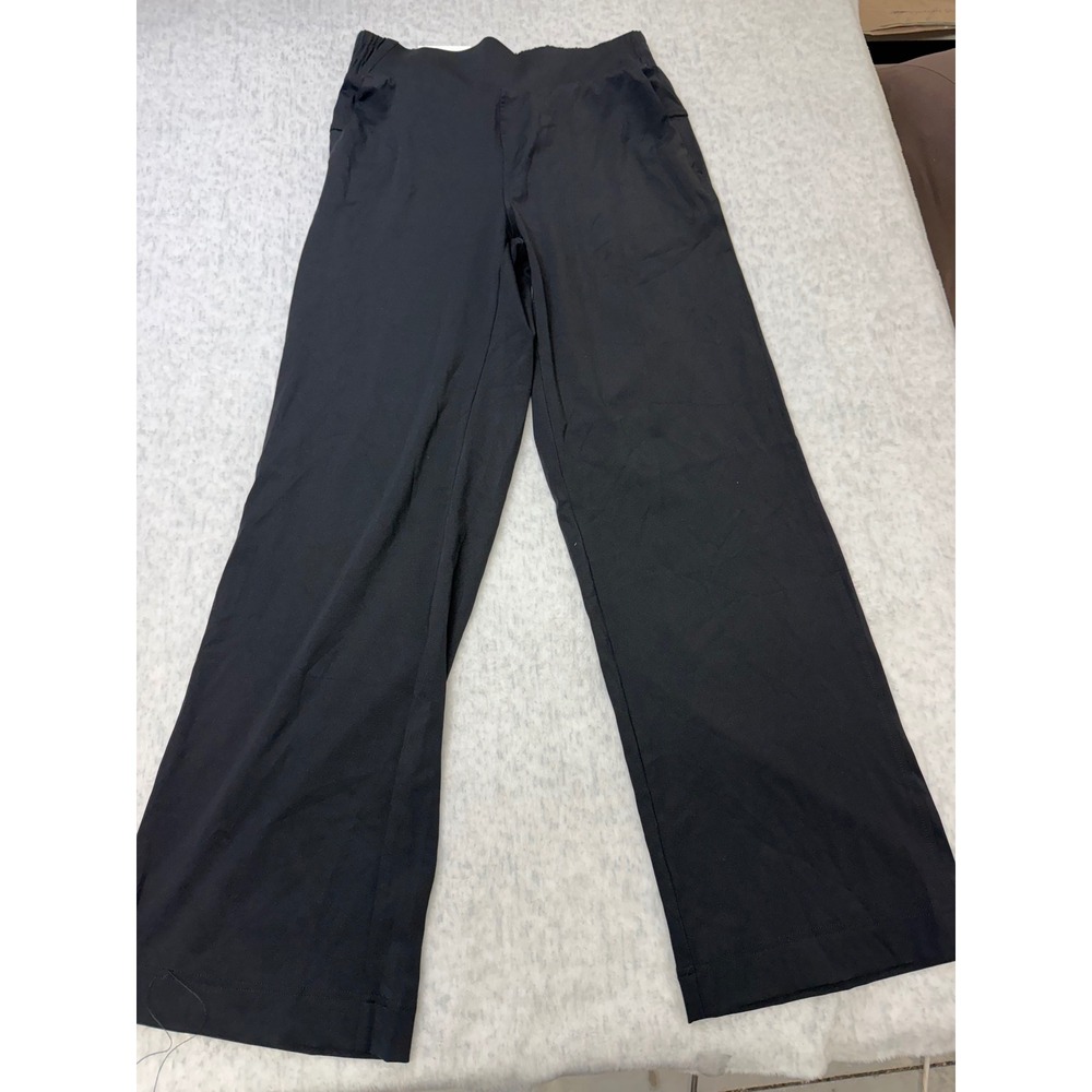Members Mark Womens Travel Wide Leg Pant Black Elastic Waist‎ Small NWT